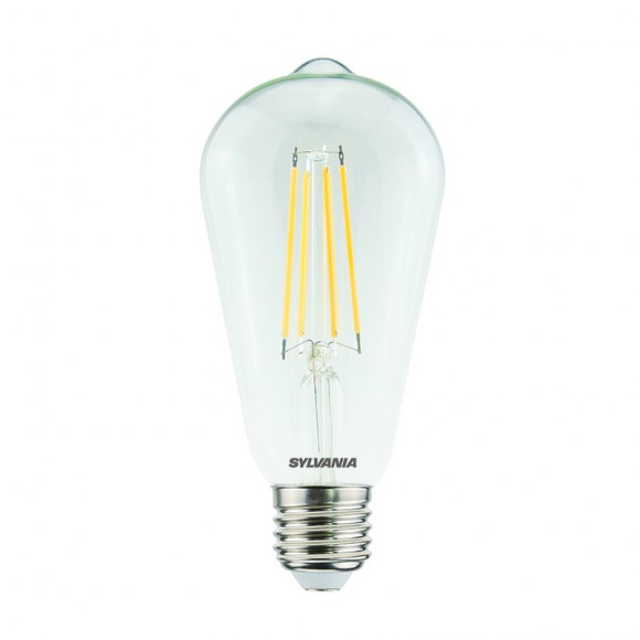 Sylvania 0029309 LED Filament Lampe 1x7W | E27 | 806lm | 2700K - dimmbar, klar