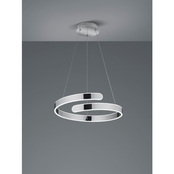 Trio R37071106 LED-Deckenleuchte Parma 1x37W | 4500lm | 4000K - dimmbar, Dimmschalter, Chrom