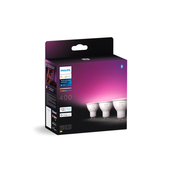 Philips Hue 8720169229877 LED Lampen-Set | 4,2W GU10 LED | 400lm | 2000-6500+RGBK