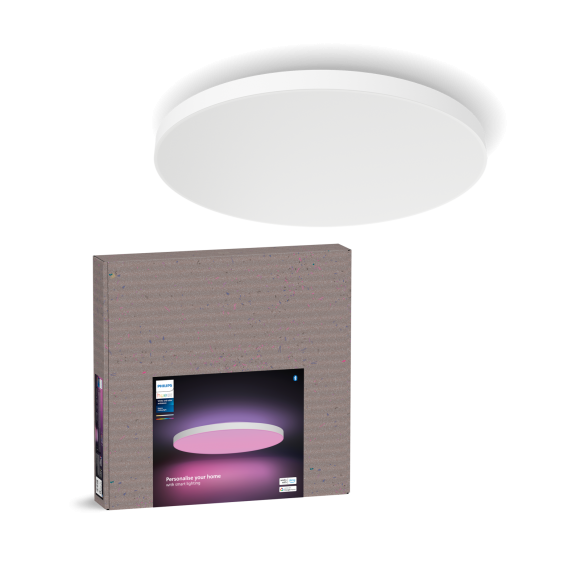 Philips Hue 8720169277557 LED Deckenleuchte Datura XL Round | 67W integrierte LED-Quelle | 2000-6500+RGBK