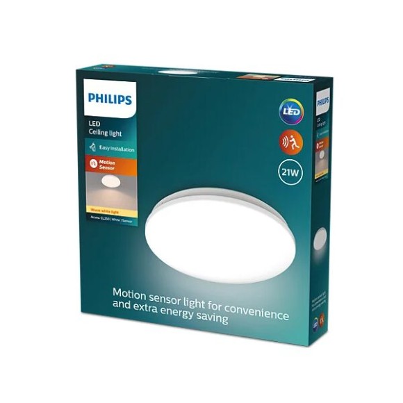 Philips 8720169296022 LED Deckenleuchte Acuna  | 21W integrierte LED-Quelle | 2500lm | 2700K