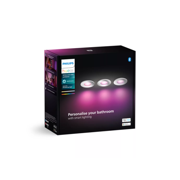 Philips HUE  8720169321014 LED Set von Spotleuchten Xamento  | 3x4,2W GU10 | 3x350lm | 2000-6500K+RGBK