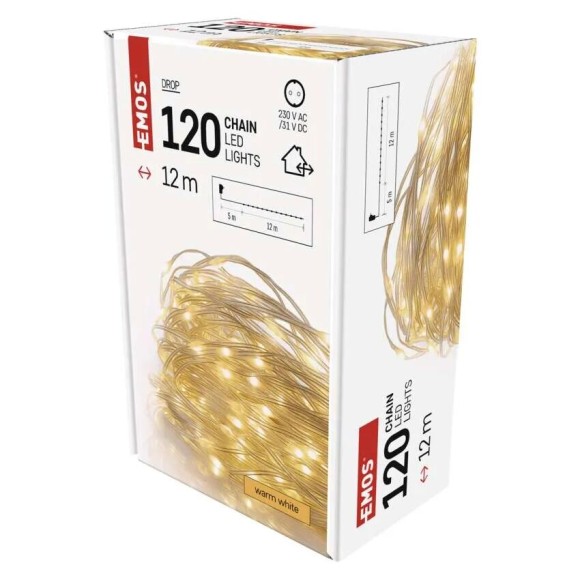 EMOS D3AW15 LED Weihnachtslichterkette integrierte LED-Quelle | 2700K