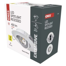 EMOS ZD3122 LED Einbauleuchte SIMMI  | 5W integrierte LED-Quelle | 450lm | 4000K