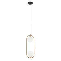 ITALUX PND-3965-2-BRO Lupus Pendelleuchte 2xG9 antike Bronze, weiß