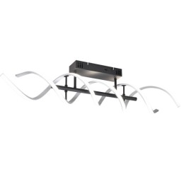 Trio 341810208 | schwarz, LED-Deckenpendelleuchte 3-Phasen-Dimmung, DIP-Schalter, 5600lm | - höhenverstellbar, 1x45W Messing Sequence 2300K+3000K+4000K